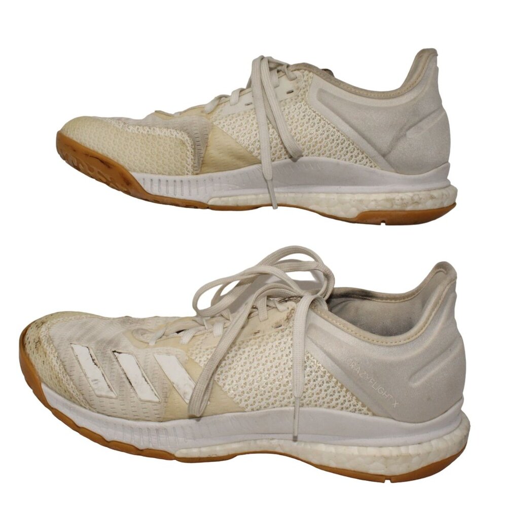 Adidas Womens Sz 7 Crazyflight X 3 D97831 White Gum Running Shoes Sneakers - Picture 6 of 12